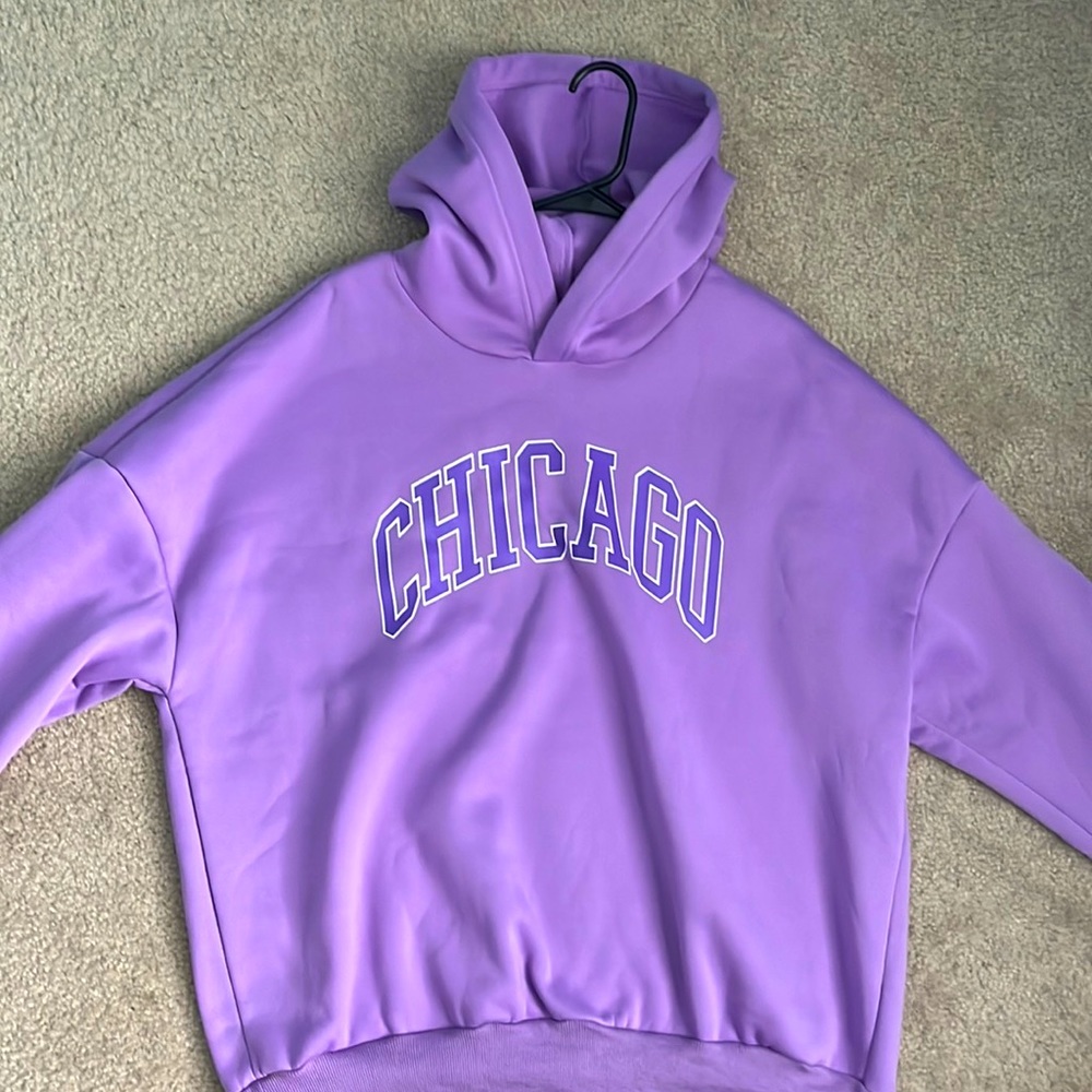 Mens Purple Chicago Hoodie